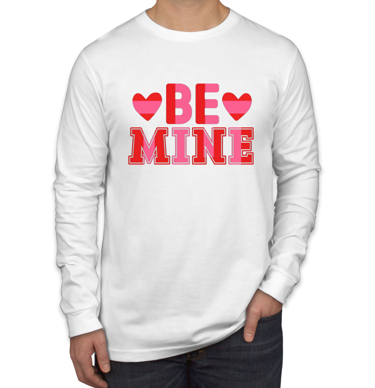 Be Mine Valentine's Day Men's Long Sleeve Shirt