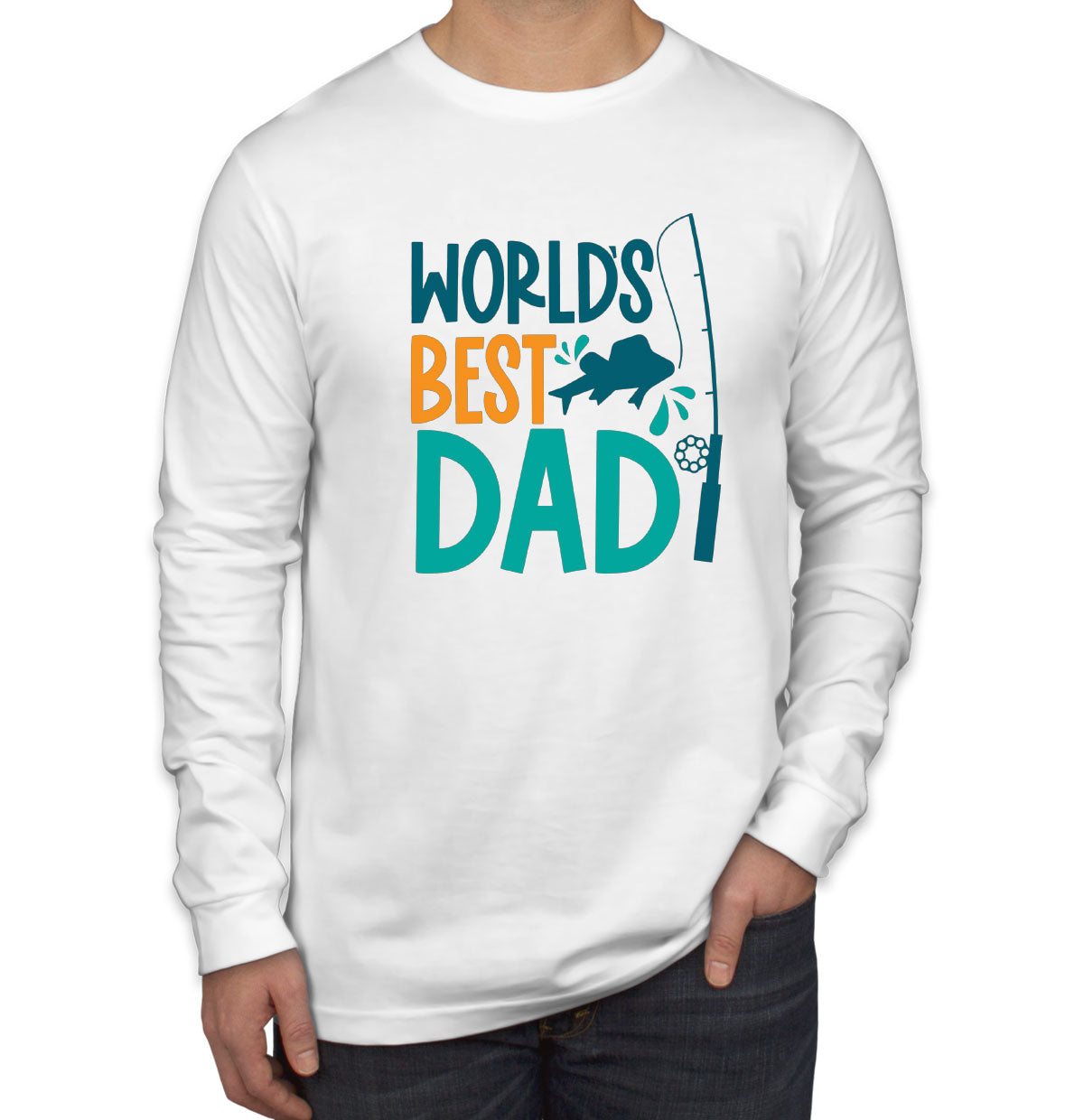 World's Best Dad Father's Day Men's Long Sleeve Shirt