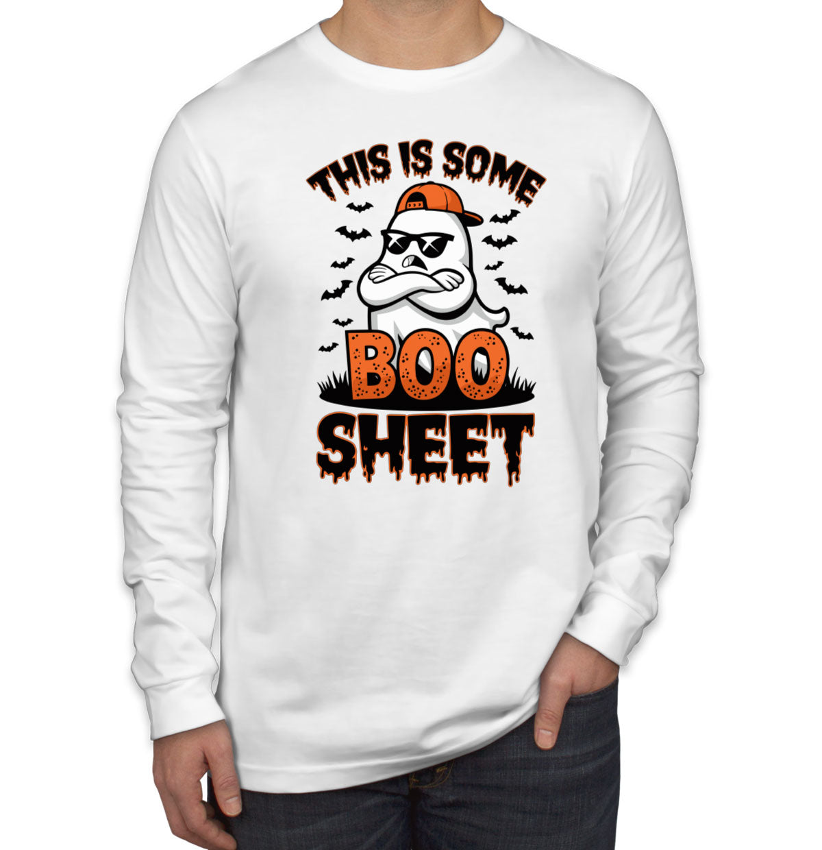 This Is Some Boo Sheet Halloween Men's Long Sleeve Shirt