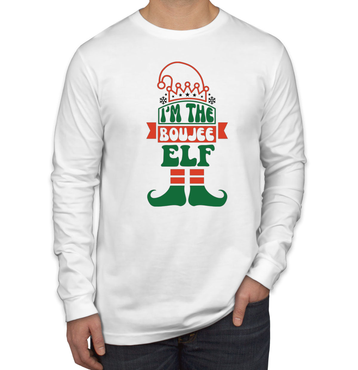 I'm The Bouje Elf Christmas Men's Long Sleeve Shirt