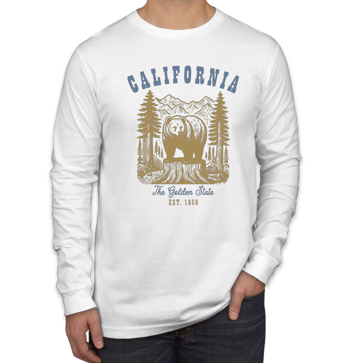California State Vintage Men's Long Sleeve Shirt
