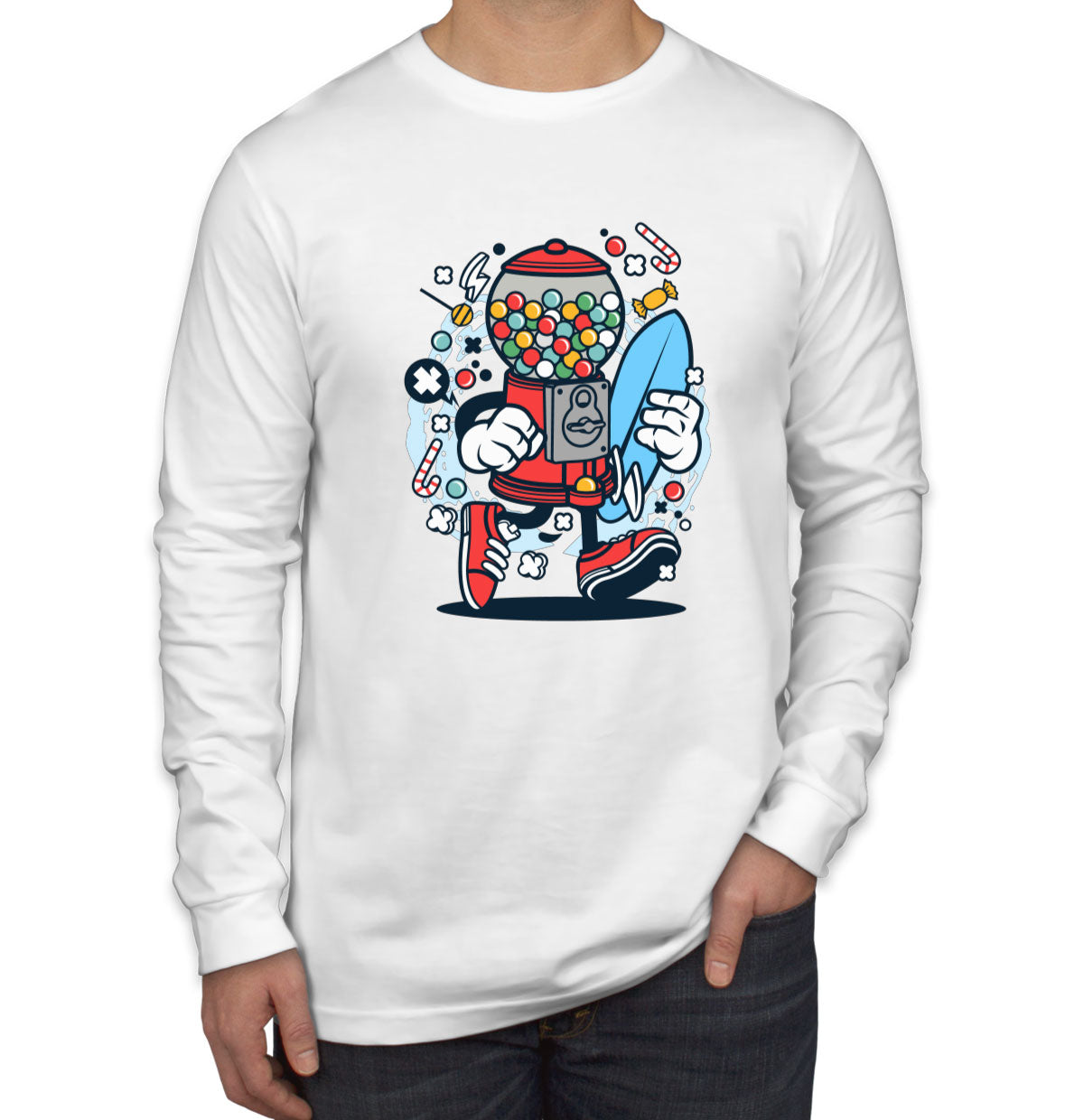 Candy Machine Surfer Men's Long Sleeve Shirt