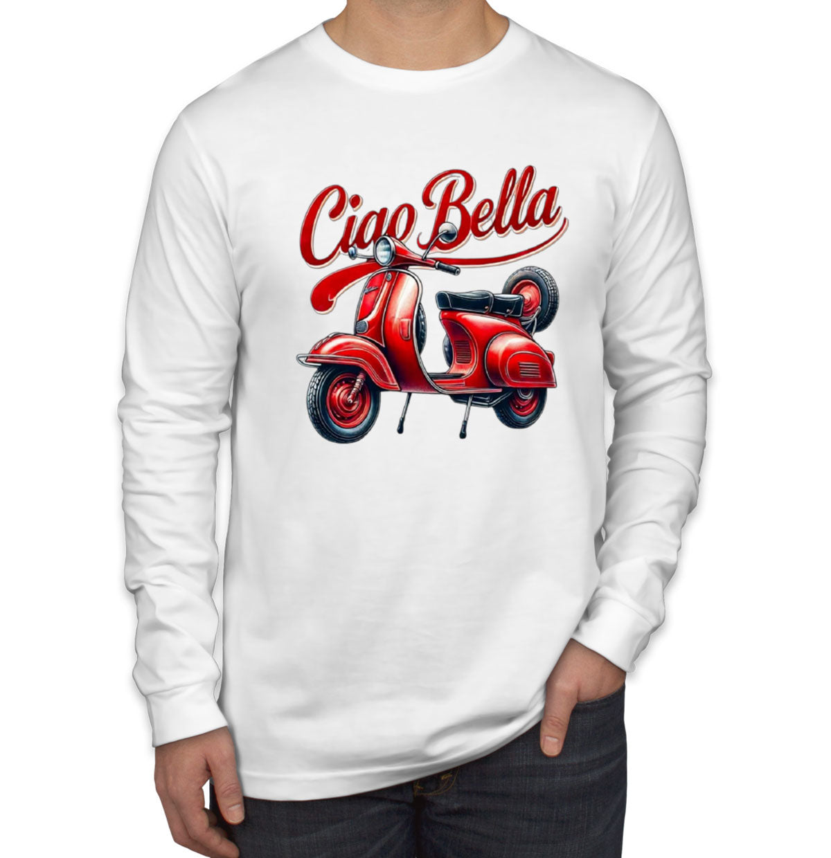 Ciao Bella Red Bike Men's Long Sleeve Shirt