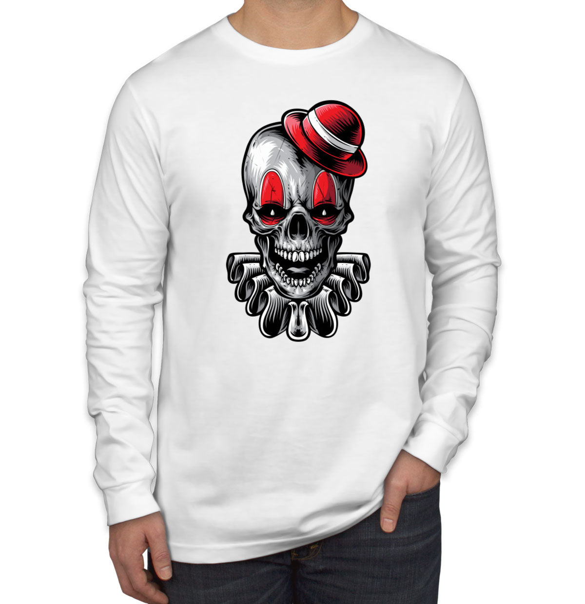 Clown Skull Men's Long Sleeve Shirt