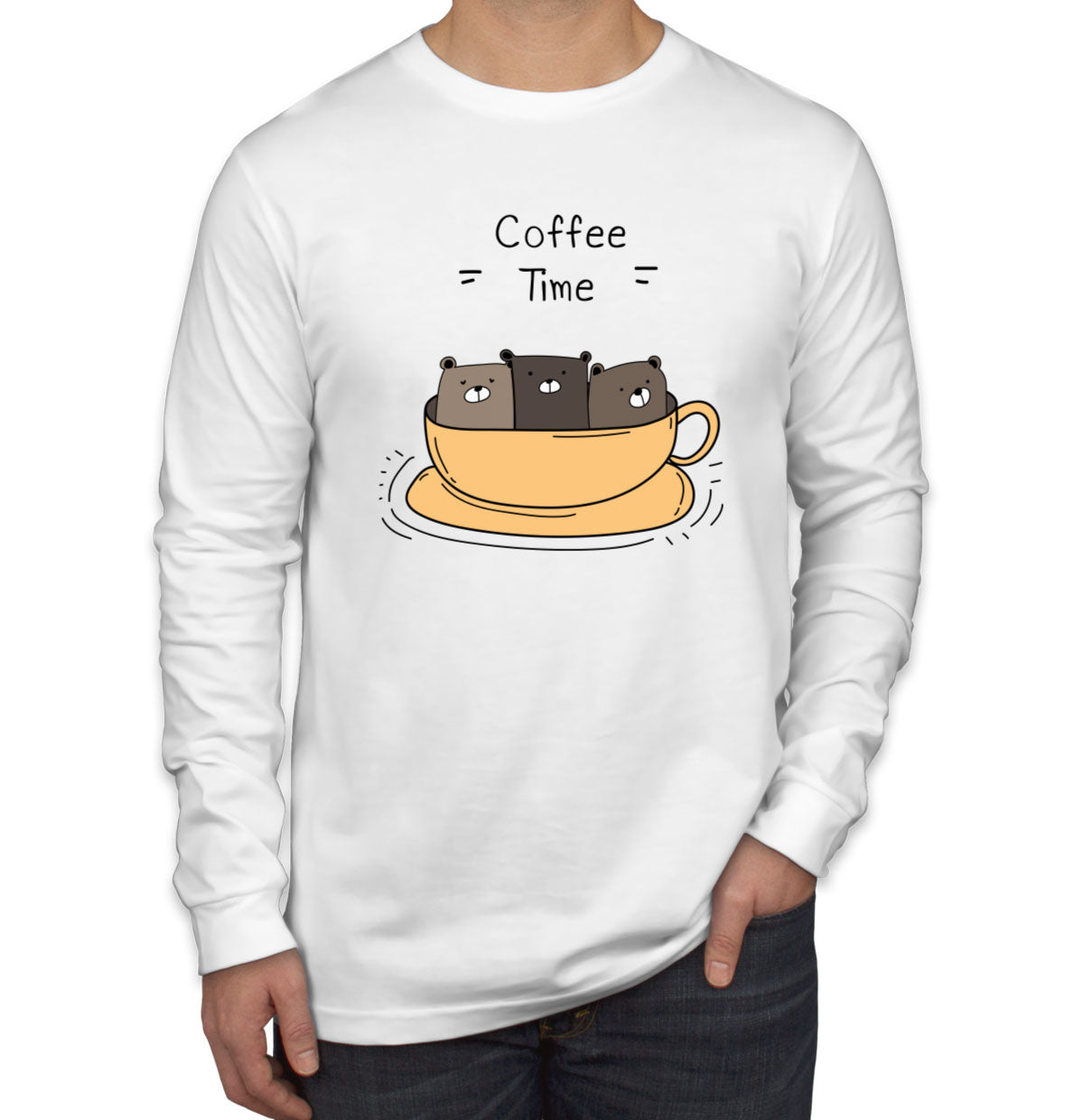 Coffee Time Men's Long Sleeve Shirt