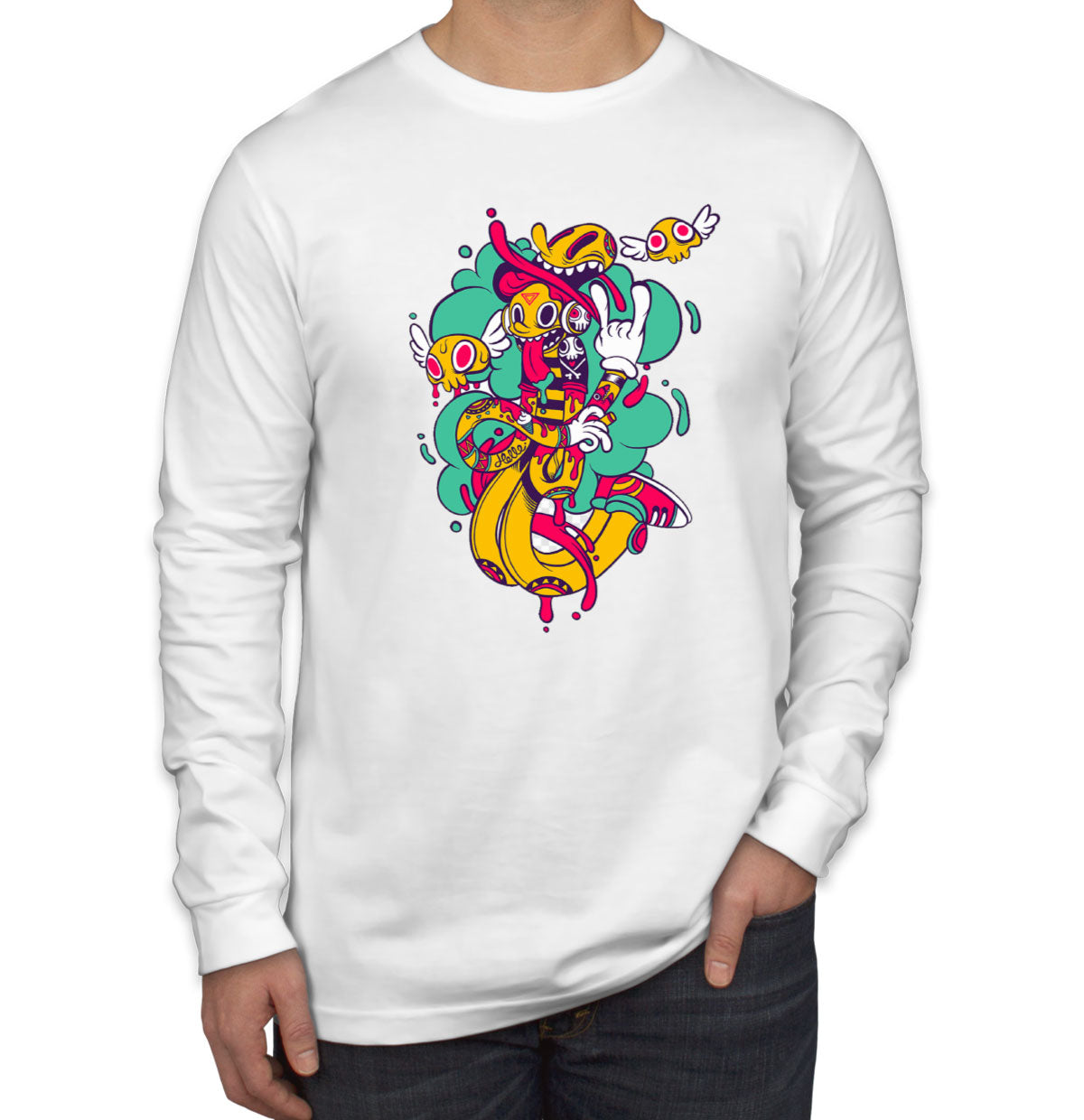 Graffiti Design Men's Long Sleeve Shirt