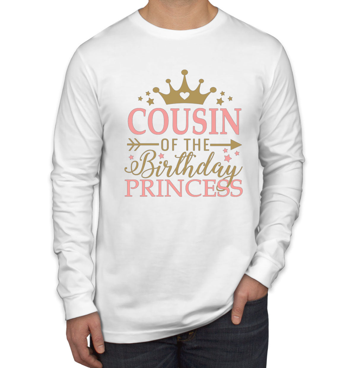 Cousin Of The Birthday Princess Men's Long Sleeve Shirt