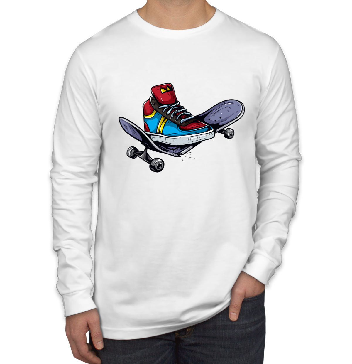 Sneaker Skateboard Men's Long Sleeve Shirt