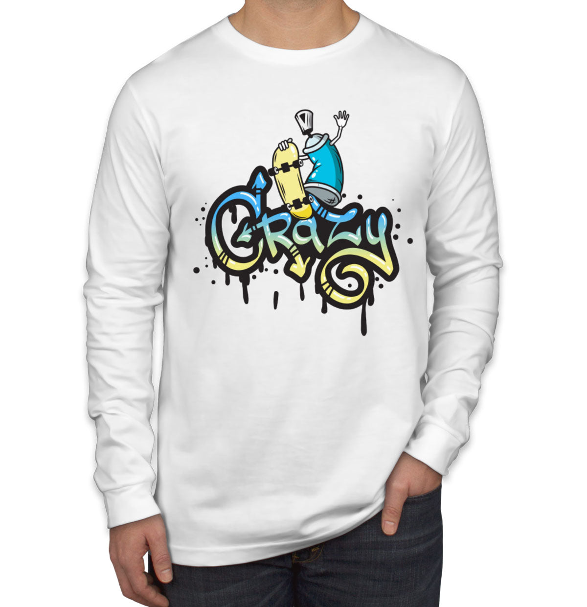 Crazy Skateboard Men's Long Sleeve Shirt