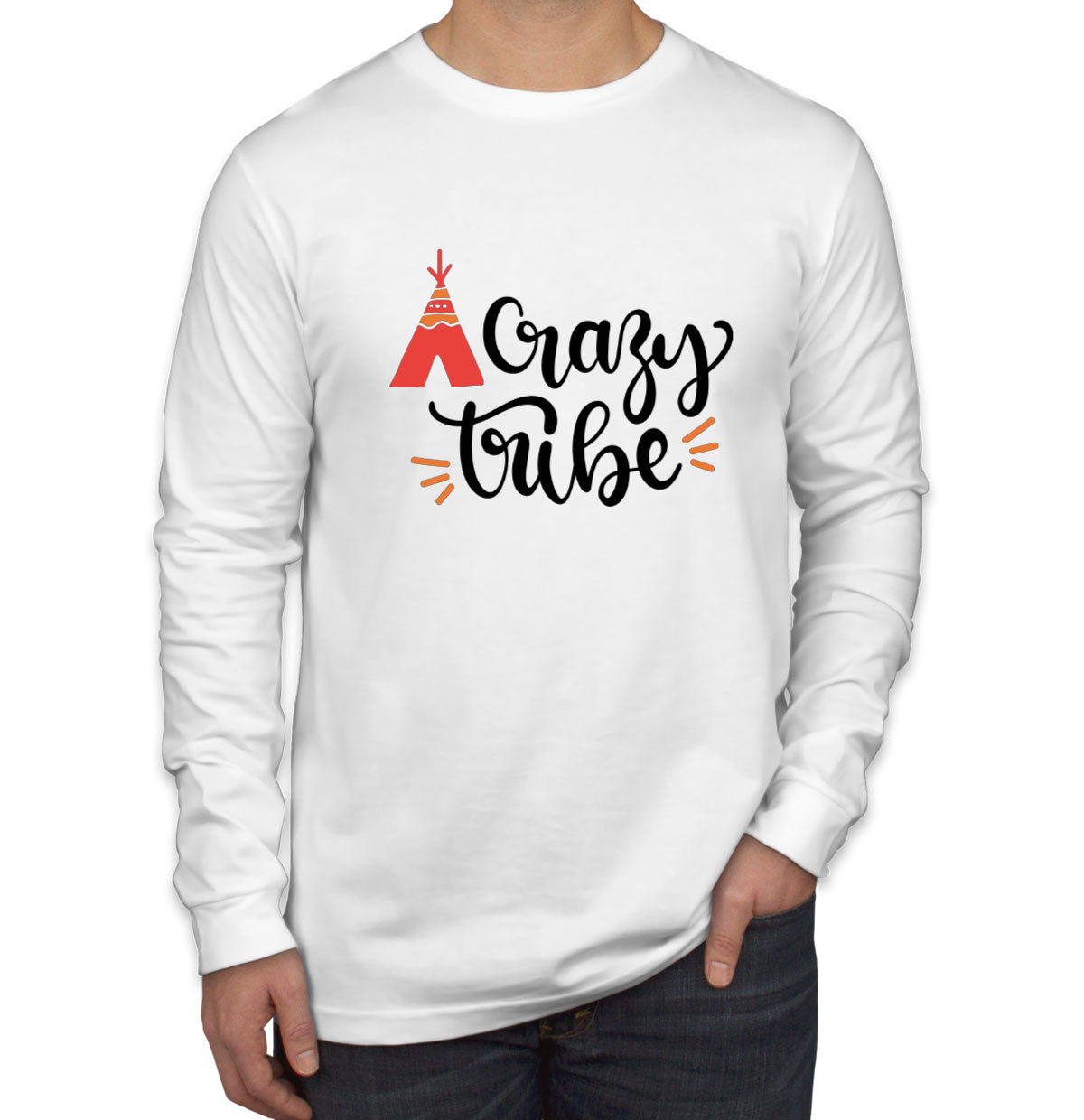 Crazy Tribe Camping Men's Long Sleeve Shirt