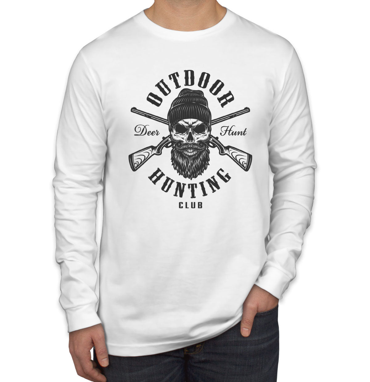 Outdoor Hunting Club Deer Hunt Men's Long Sleeve Shirt