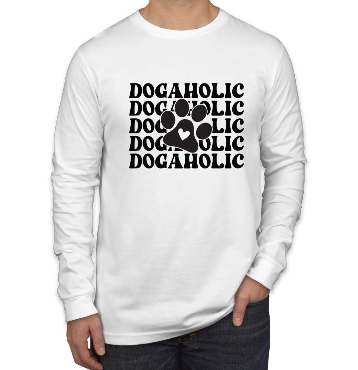 Dogaholic Men's Long Sleeve Shirt