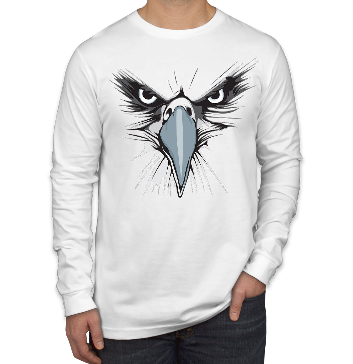 Eagle Face Men's Long Sleeve Shirt