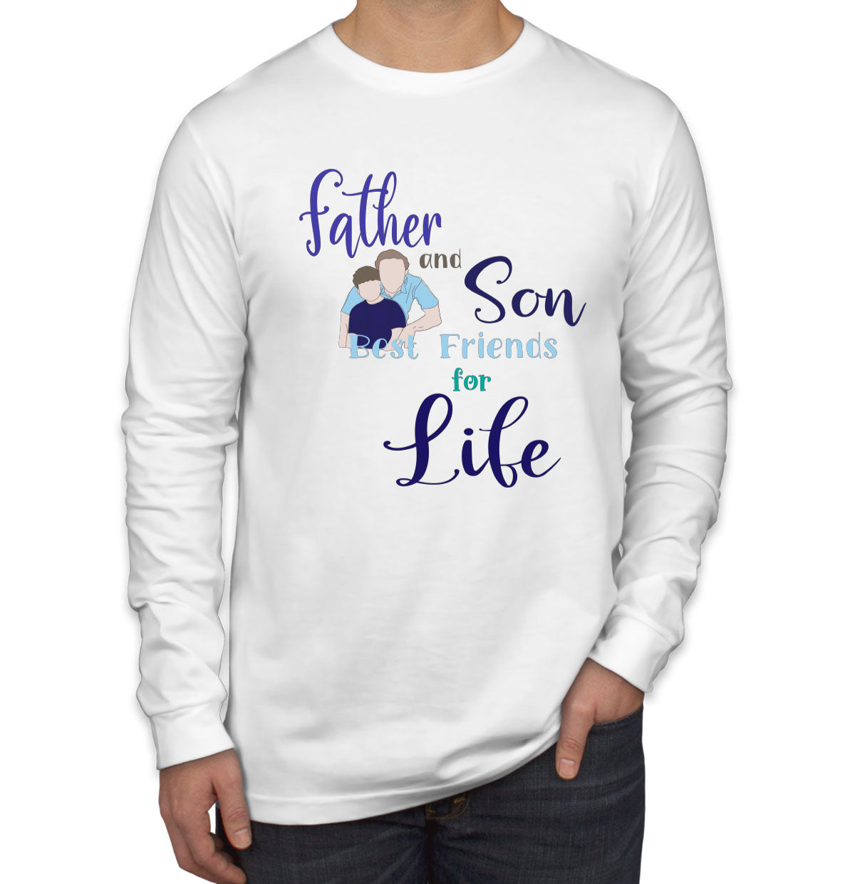 Father And Son Father's Day Men's Long Sleeve Shirt