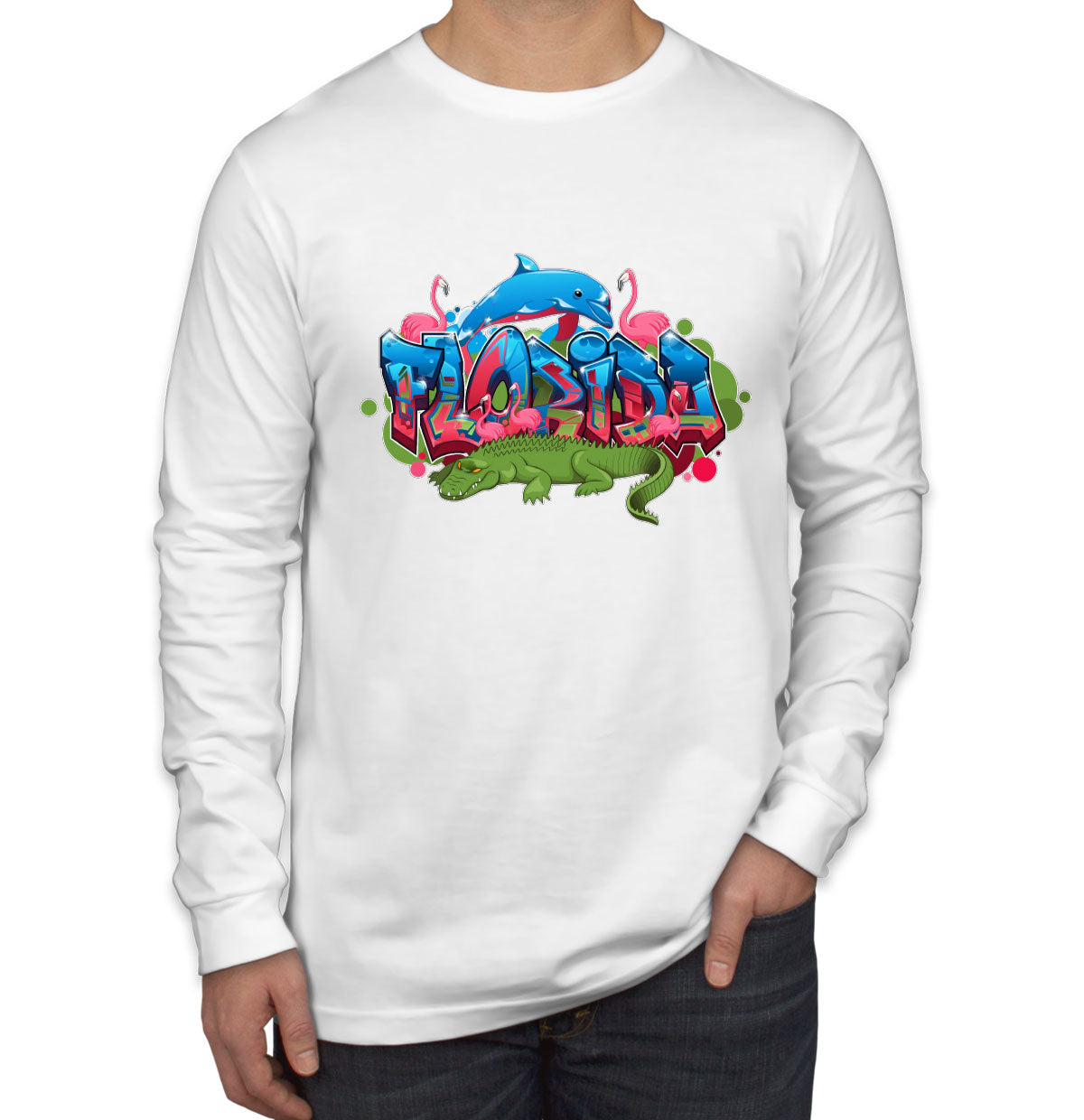 Florida Graffiti Men's Long Sleeve Shirt