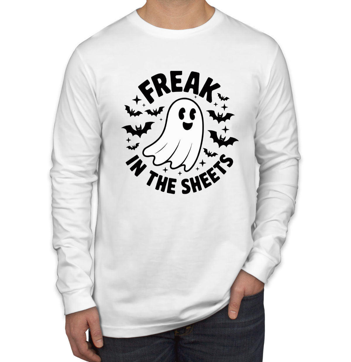 Freak In The Sheets Halloween Men's Long Sleeve Shirt
