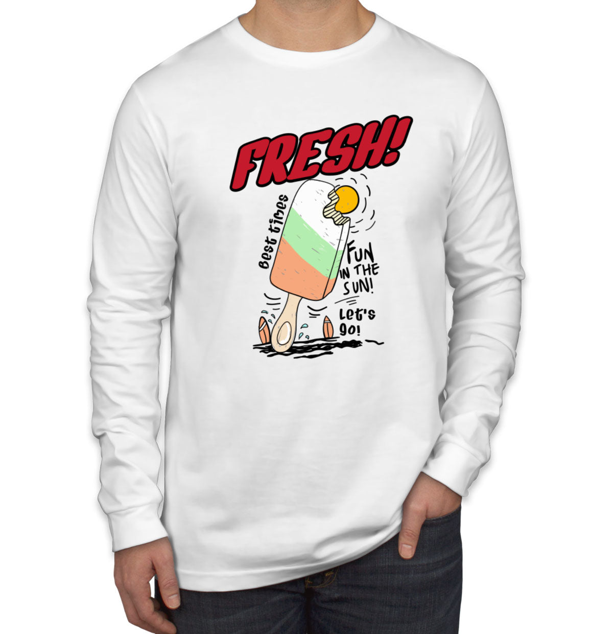 Fresh Ice Cream Men's Long Sleeve Shirt