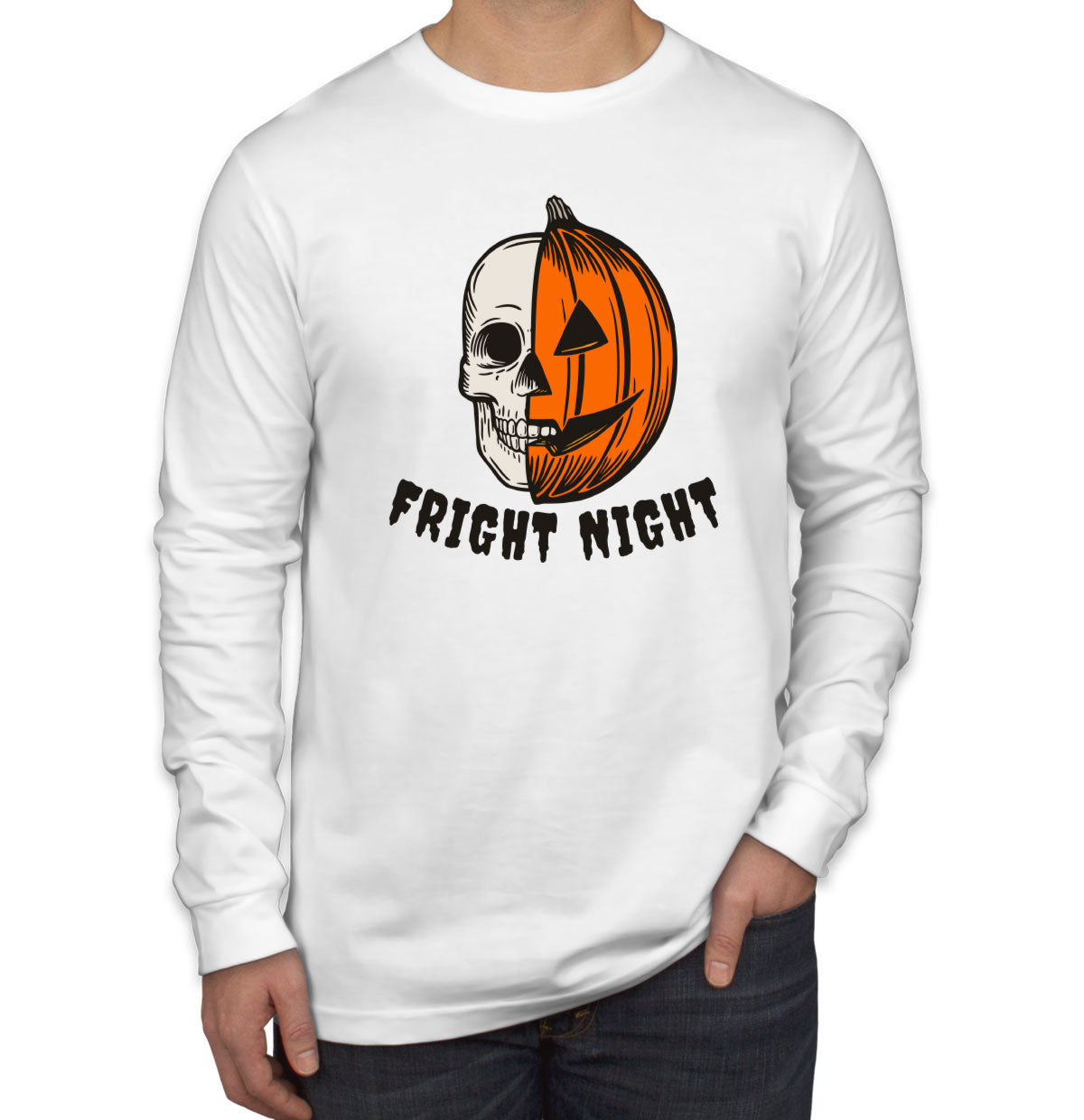 Fright Night Halloween Men's Long Sleeve Shirt