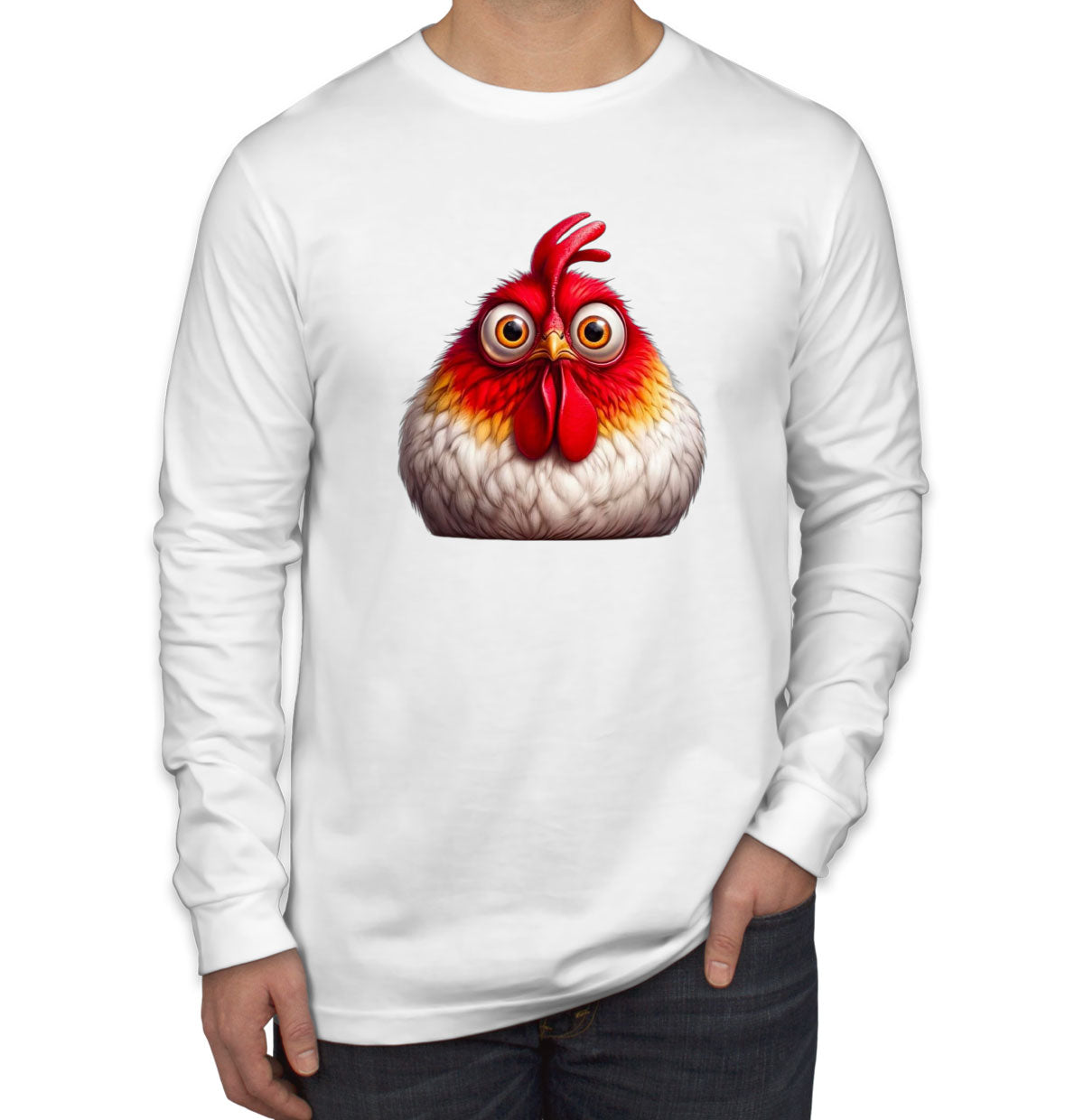 Funny Chicken Men's Long Sleeve Shirt