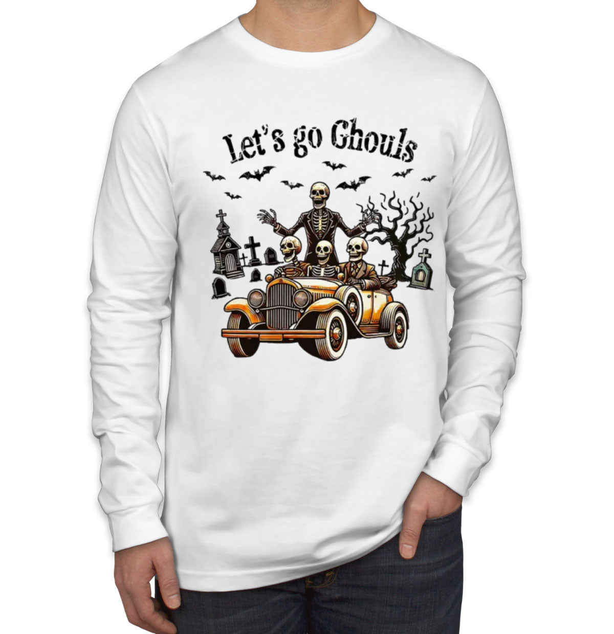 Let's go Ghouls Halloween Men's Long Sleeve Shirt