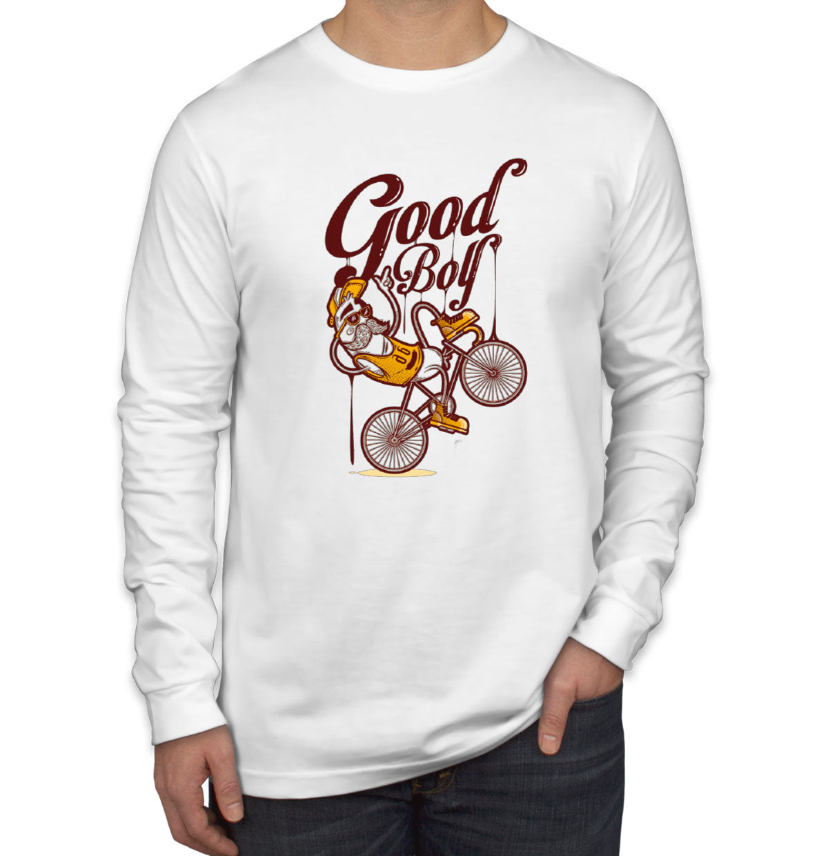 Good Boy Banana Men's Long Sleeve Shirt