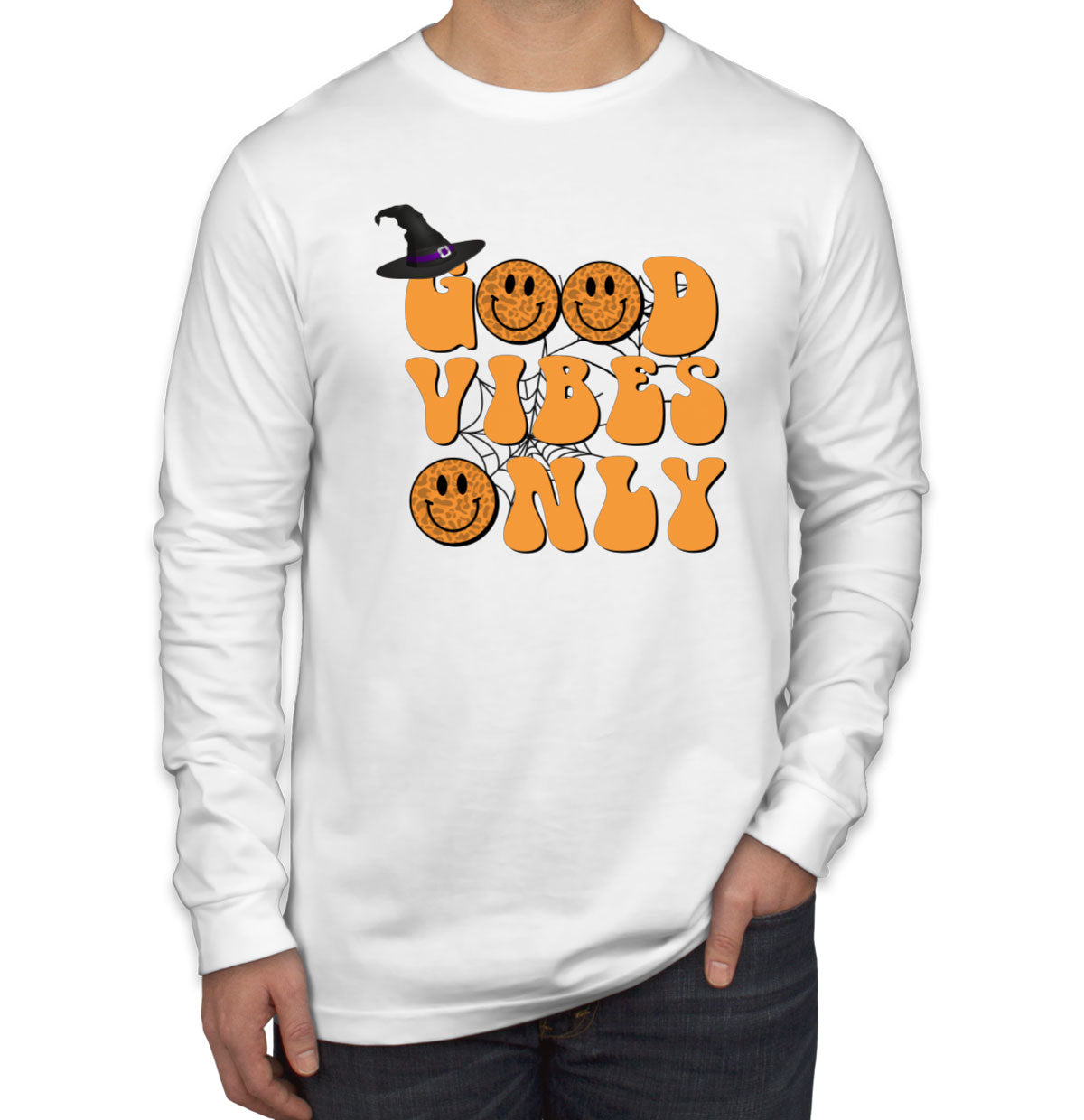 Good Vibes Only Halloween Men's Long Sleeve Shirt