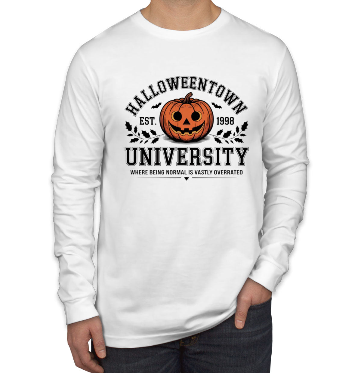 Halloweentown University Halloween Men's Long Sleeve Shirt