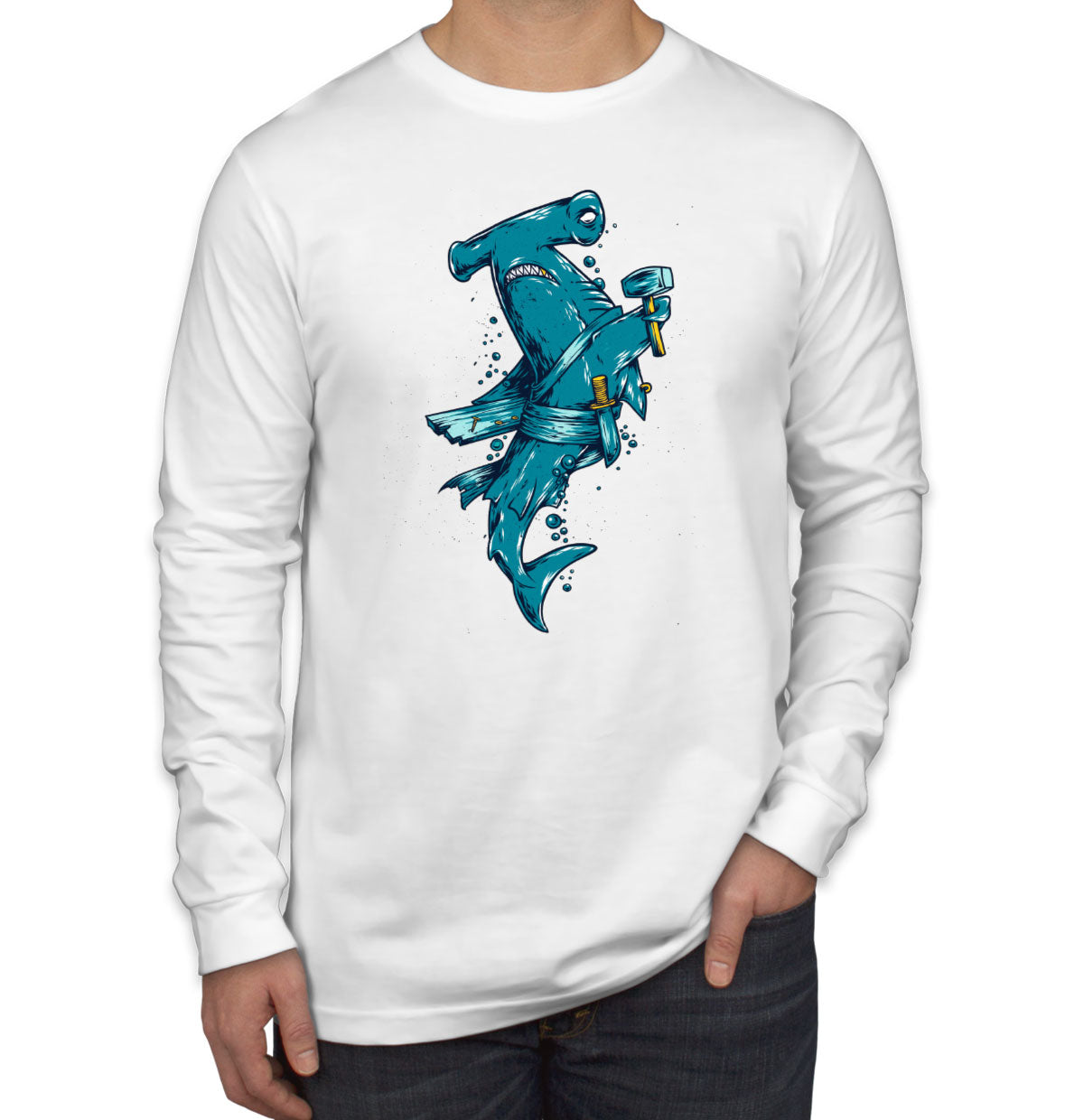 Hammerhead Shark Men's Long Sleeve Shirt