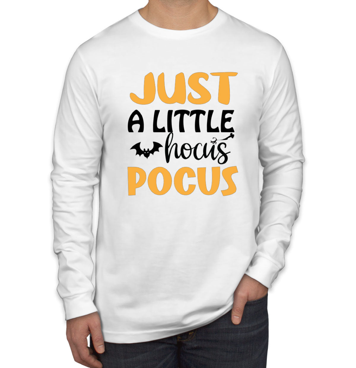 Just A Little Hocus Pocus Halloween Men's Long Sleeve Shirt