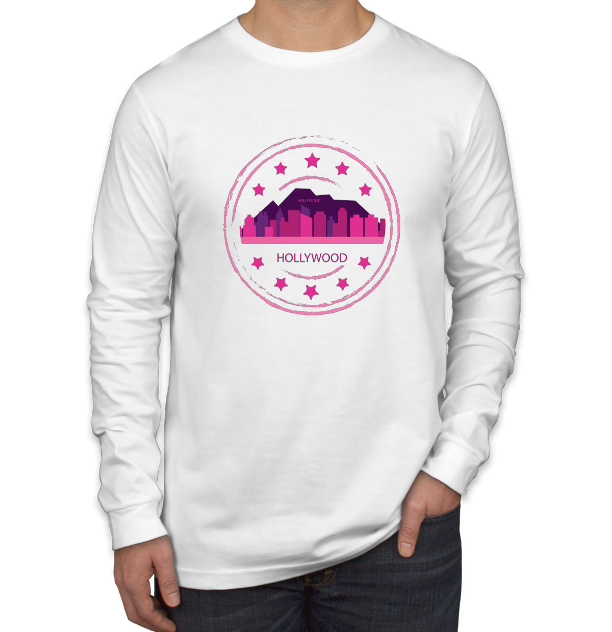Hollywood Stamp Men's Long Sleeve Shirt