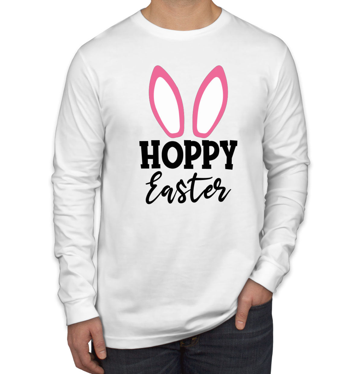 Hoppy Easter Men's Long Sleeve Shirt