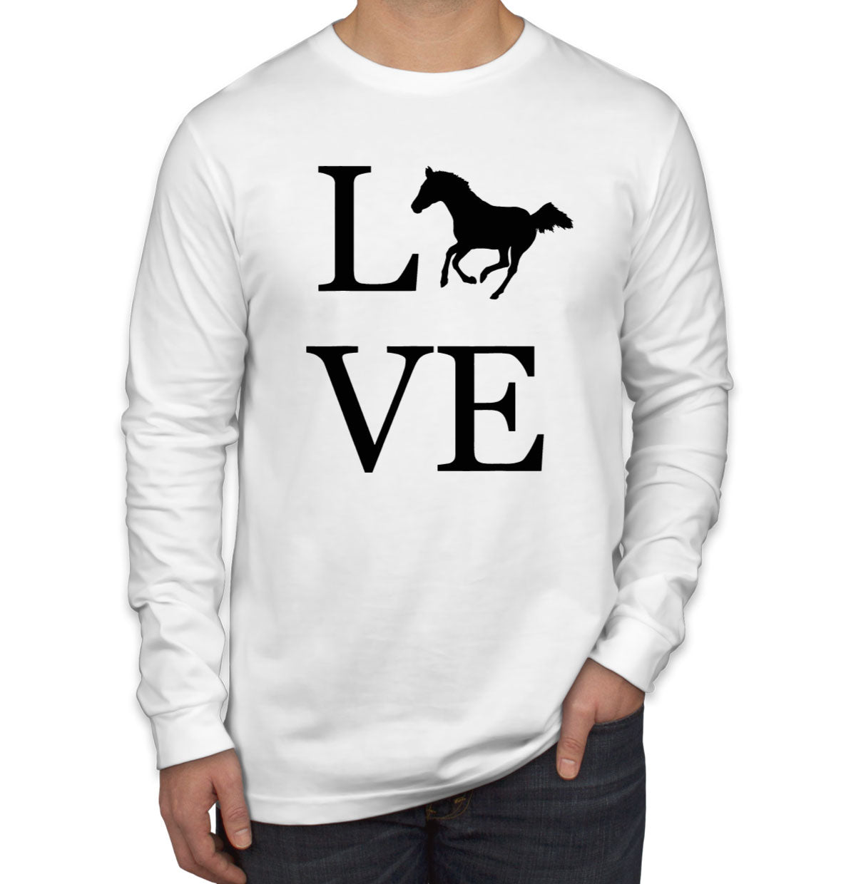 Horse Love Men's Long Sleeve Shirt