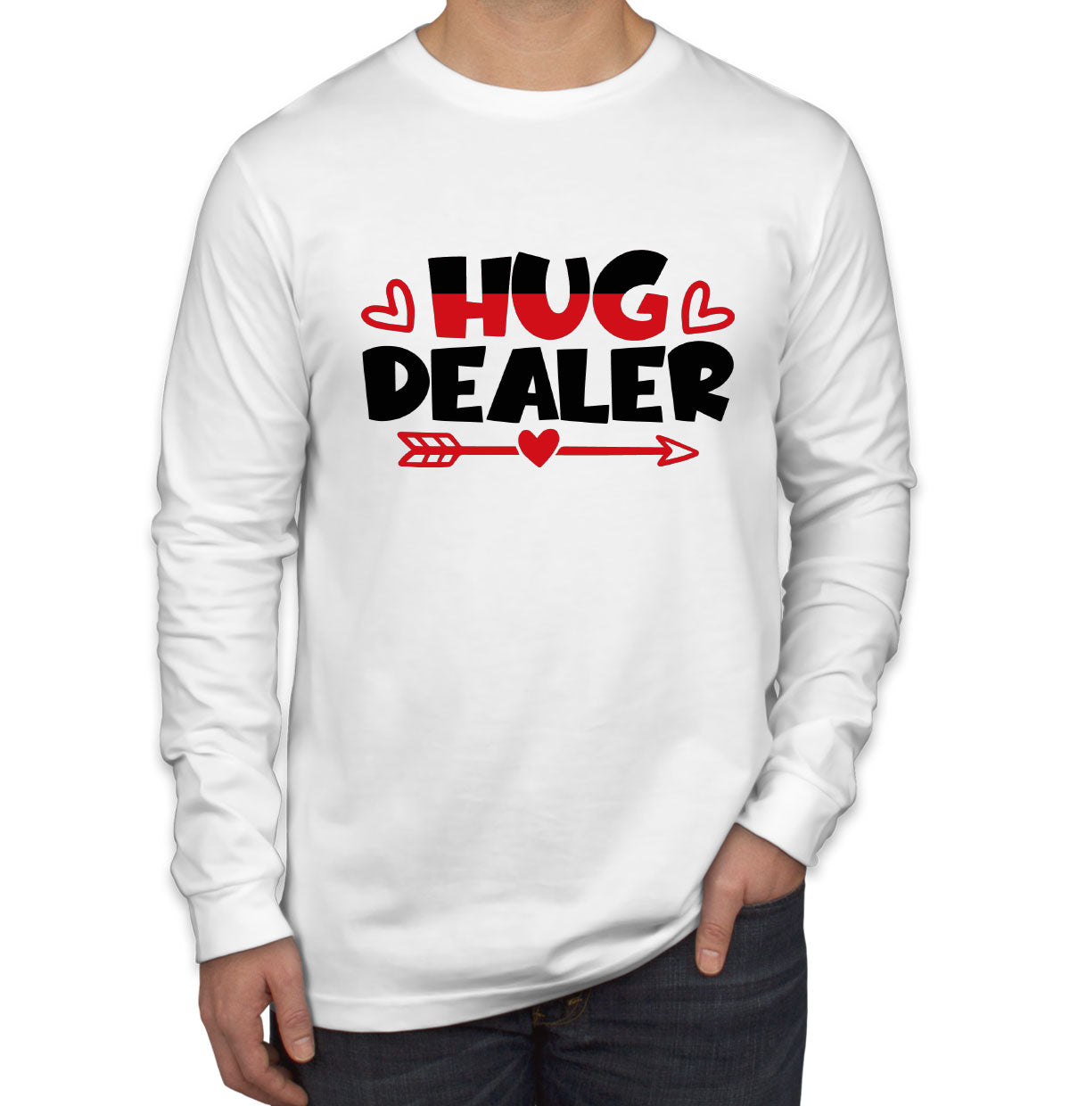 Hug Dealer Valentine's Day Men's Long Sleeve Shirt