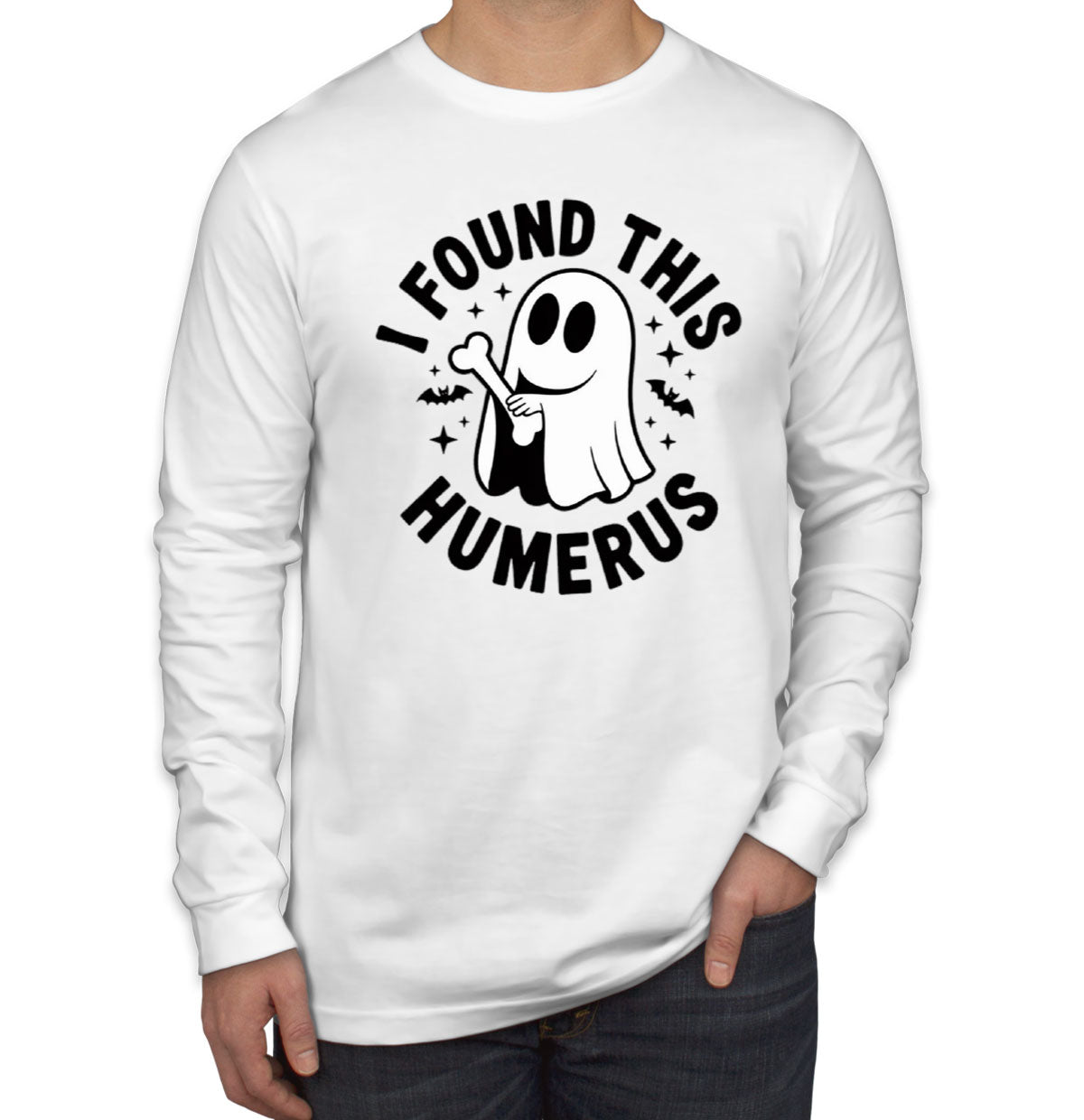 I Found This Humerus Halloween Men's Long Sleeve Shirt
