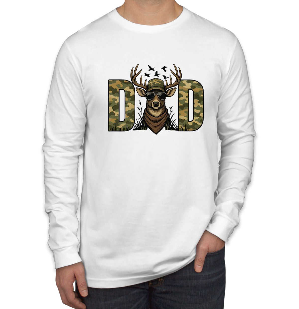 Hunter Dad Father's Day Men's Long Sleeve Shirt