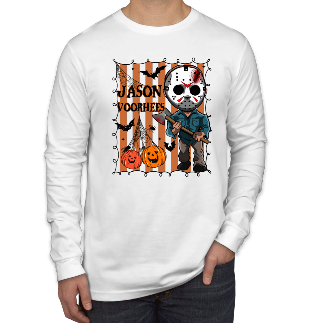 Jason Horror Movie Character Halloween Men's Long Sleeve Shirt