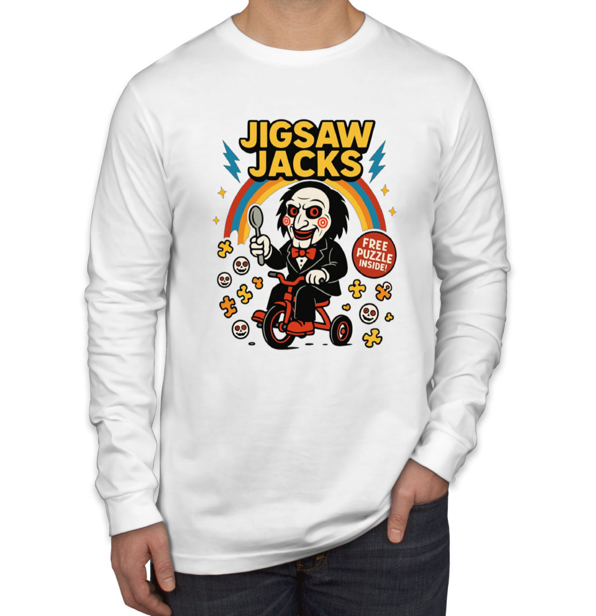 Jigsaw Jacks Halloween Men's Long Sleeve Shirt