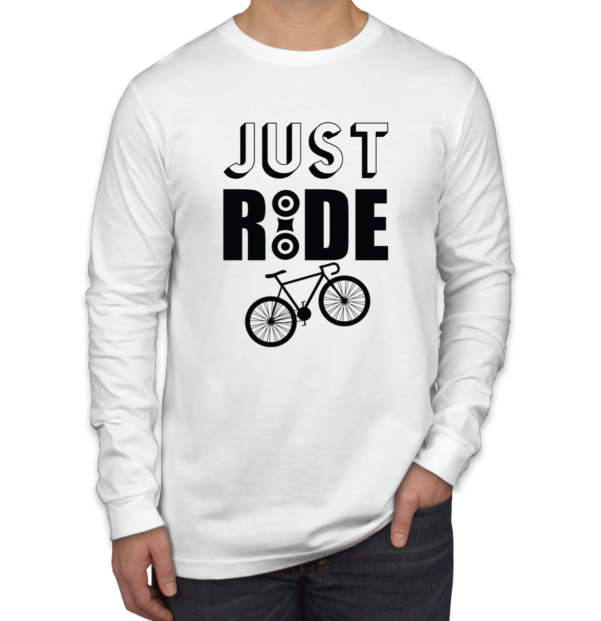 Just Ride Bicycle Cycling Men's Long Sleeve Shirt