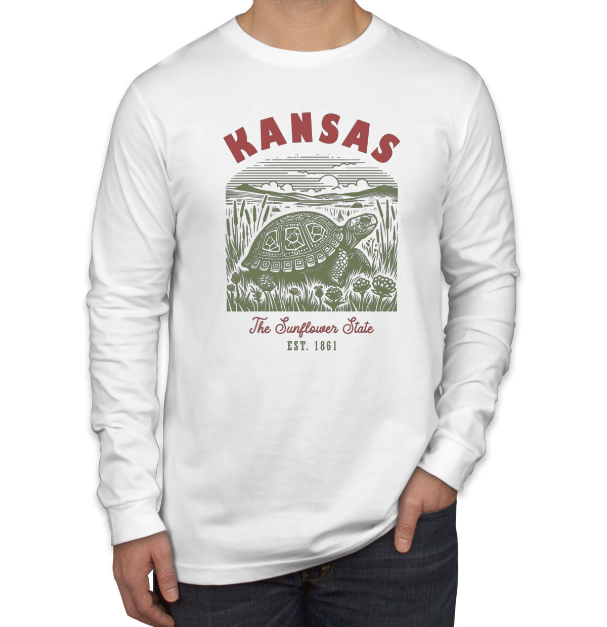 Kansas State Vintage Men's Long Sleeve Shirt
