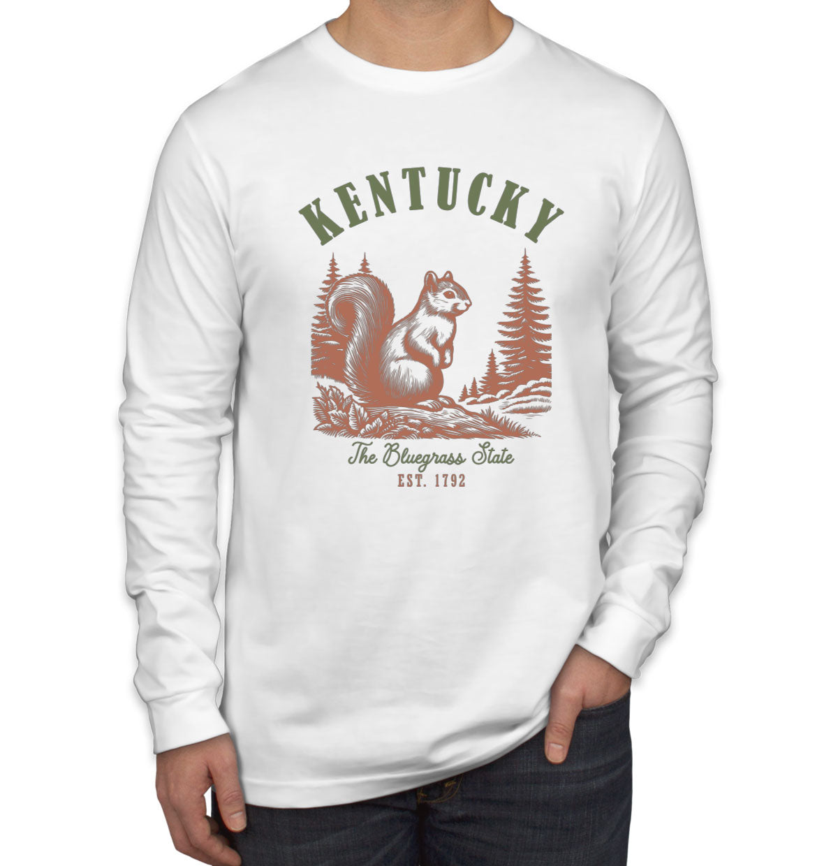 Kentucky State Vintage Men's Long Sleeve Shirt