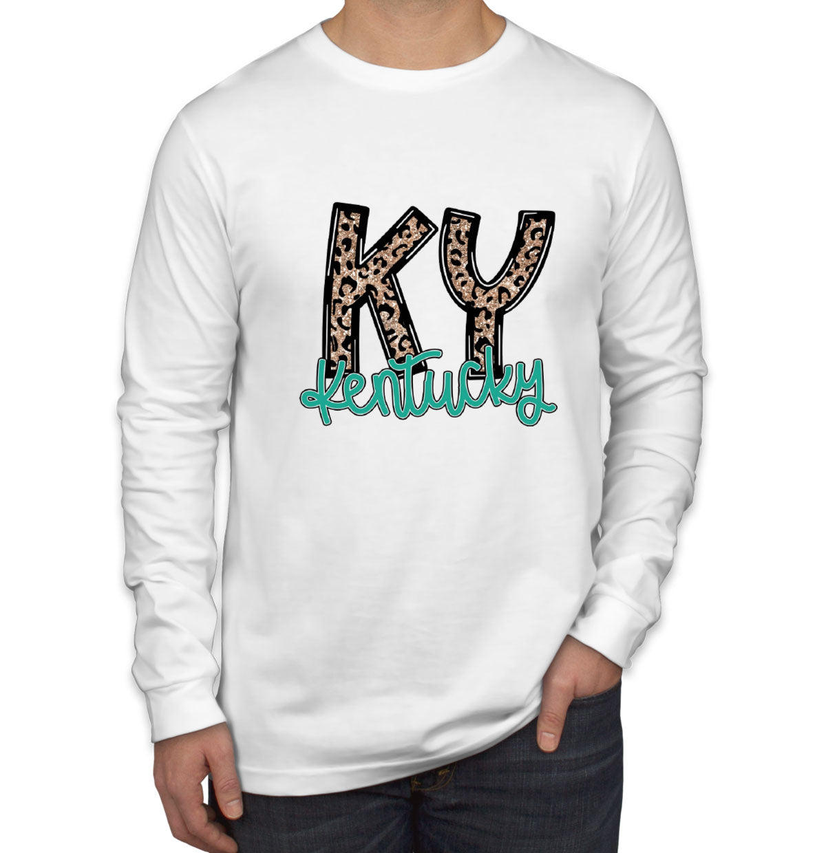 Kentucky State Abbreviation Men's Long Sleeve Shirt