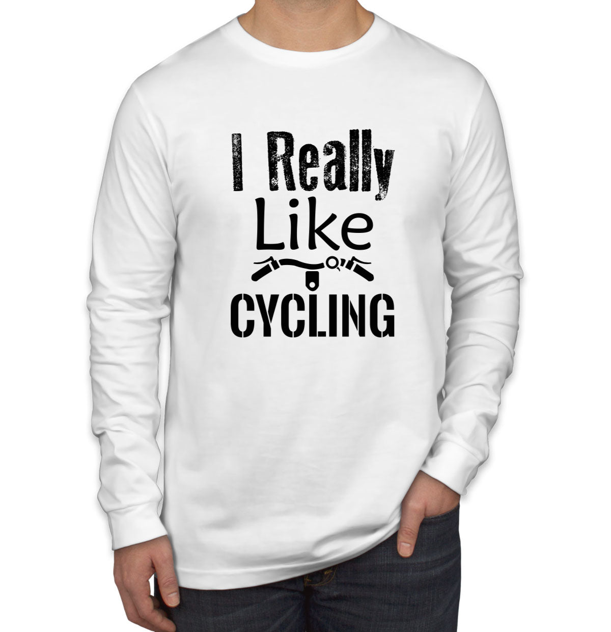 I Really Like Cycling Men's Long Sleeve Shirt