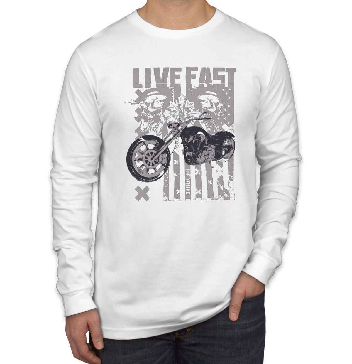 Live Fast Die Young Men's Long Sleeve Shirt