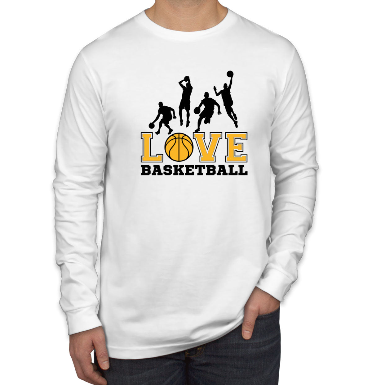 Love Basketball Men's Long Sleeve Shirt