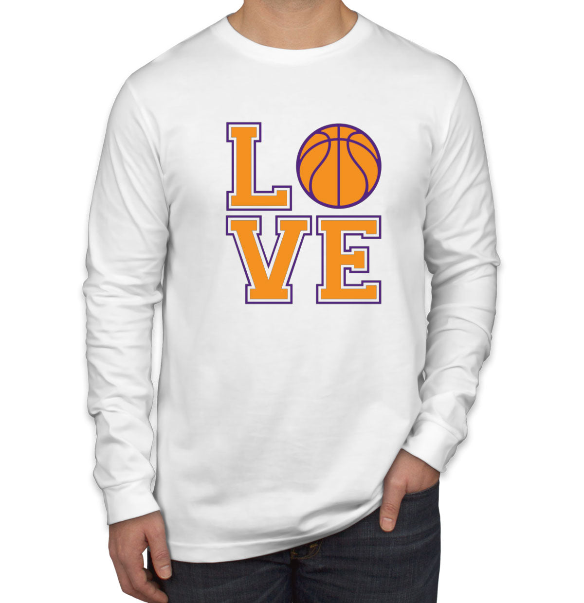 Love Basketball Men's Long Sleeve Shirt