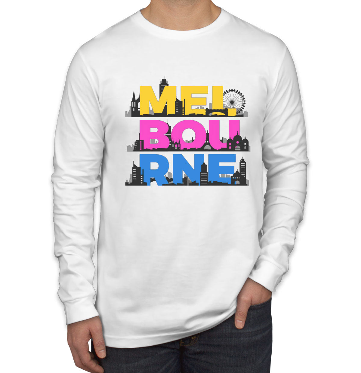 Melbourne Australia Men's Long Sleeve Shirt