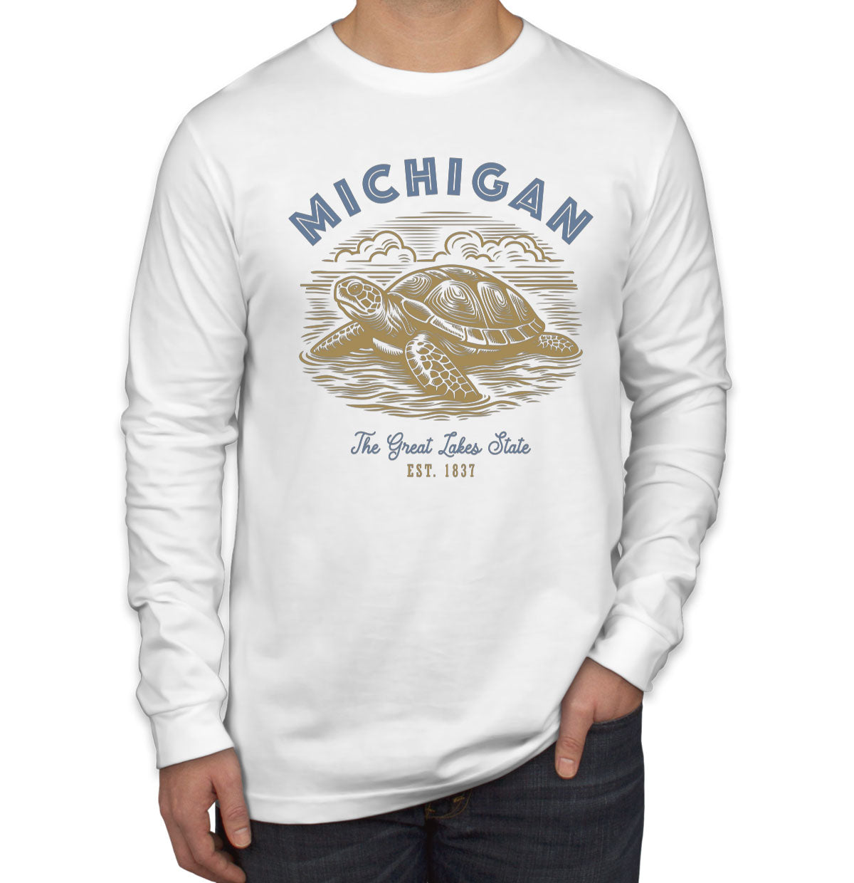 Michigan State Vintage Men's Long Sleeve Shirt
