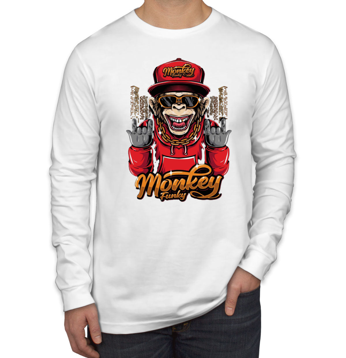 Monkey Funky Men's Long Sleeve Shirt