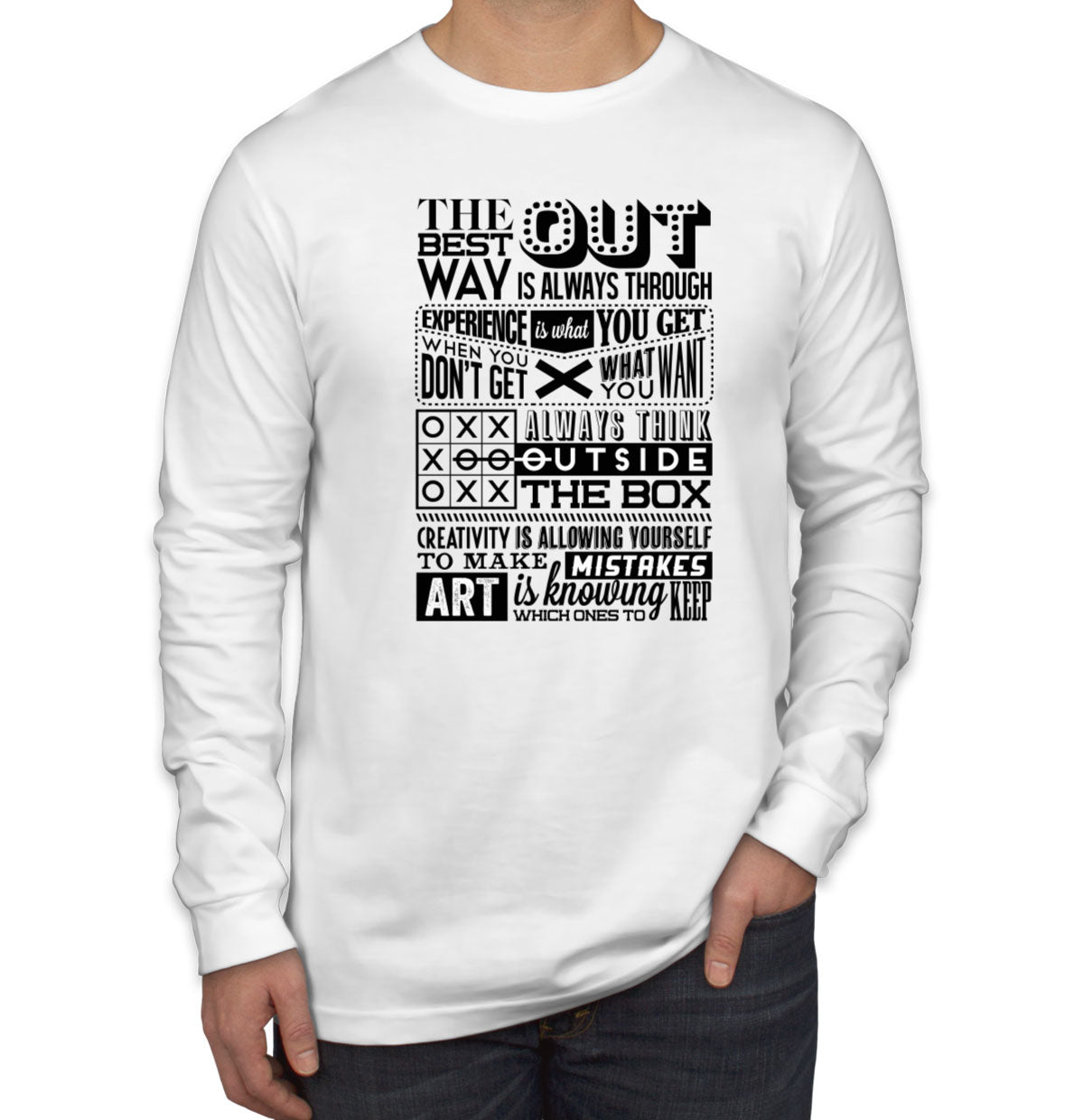 Motivational Words Men's Long Sleeve Shirt