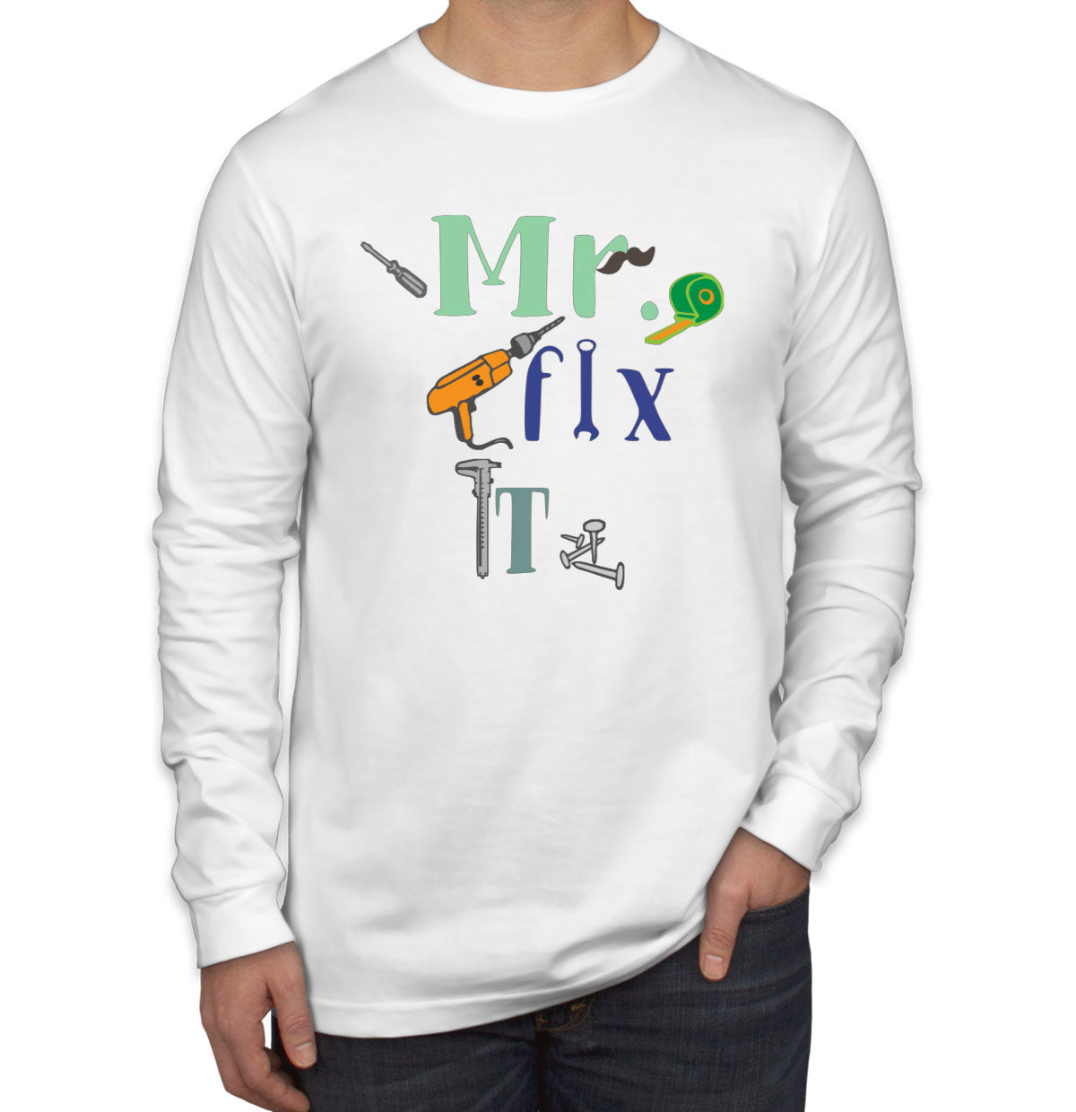 Mr. Fix It Father's Day Men's Long Sleeve Shirt